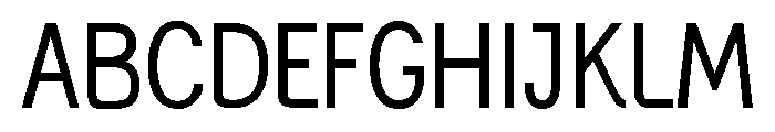 Generation Gothic Condensed Regular Font UPPERCASE