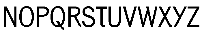 Generation Gothic Condensed Regular Font UPPERCASE