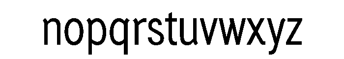 Generation Gothic Condensed Regular Font LOWERCASE