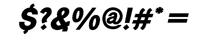 Generation Gothic Extra Bold Italic Font OTHER CHARS