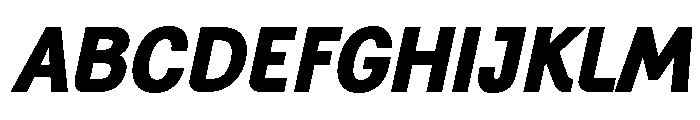 Generation Gothic Extra Bold Italic Font UPPERCASE