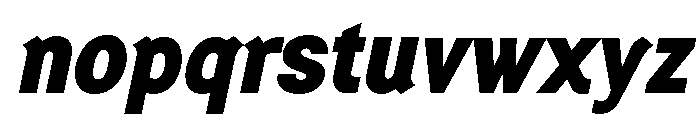 Generation Gothic Extra Bold Italic Font LOWERCASE