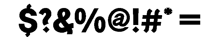 Generation Gothic Extra Bold Font OTHER CHARS