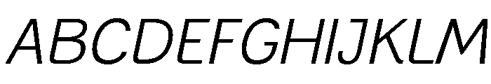 Generation Gothic Light Italic Font UPPERCASE