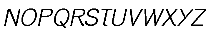 Generation Gothic Light Italic Font UPPERCASE