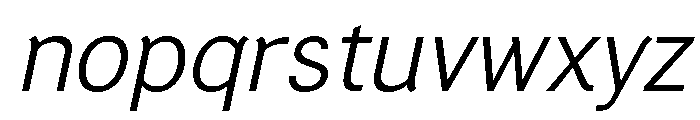 Generation Gothic Light Italic Font LOWERCASE