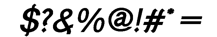 Generation Gothic Medium Italic Font OTHER CHARS