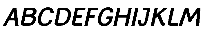 Generation Gothic Medium Italic Font UPPERCASE