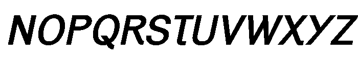 Generation Gothic Medium Italic Font UPPERCASE