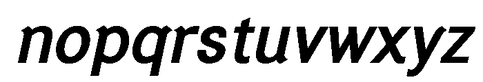 Generation Gothic Medium Italic Font LOWERCASE