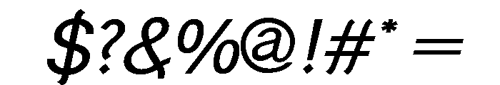 Generation Gothic Regular Italic Font OTHER CHARS