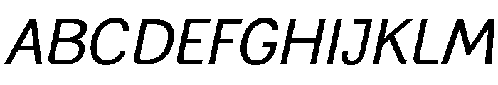 Generation Gothic Regular Italic Font UPPERCASE