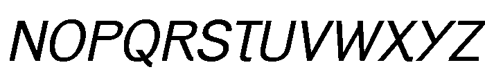 Generation Gothic Regular Italic Font UPPERCASE