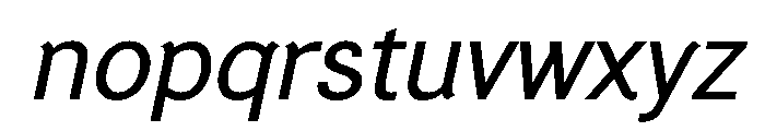 Generation Gothic Regular Italic Font LOWERCASE