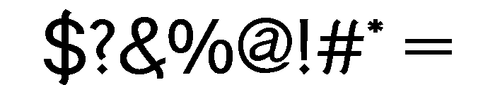 Generation Gothic Regular Font OTHER CHARS