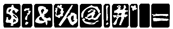 Generation Lost Boxed Font OTHER CHARS