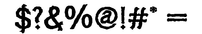 Generation Uncial Old Style Font OTHER CHARS