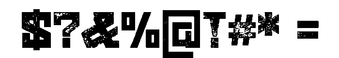 Geometric Shopworn Font OTHER CHARS