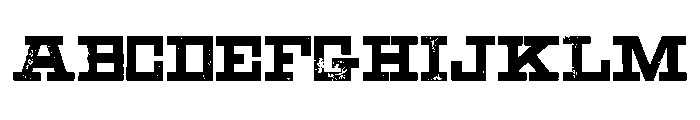 Geometric Shopworn Font UPPERCASE