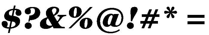 Georgia Pro Black Italic Font OTHER CHARS