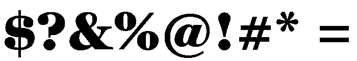 Georgia Pro Black Font OTHER CHARS