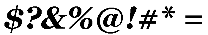 Georgia Pro Bold Italic Font OTHER CHARS