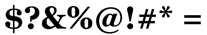 Georgia Pro Bold Font OTHER CHARS