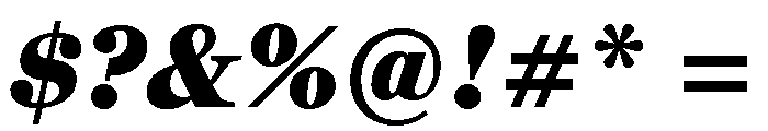 Georgia Pro Condensed Black Italic Font OTHER CHARS