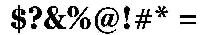 Georgia Pro Condensed Bold Font OTHER CHARS