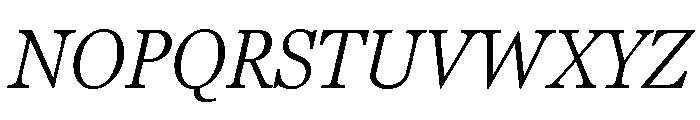Georgia Pro Condensed Light Italic Font UPPERCASE