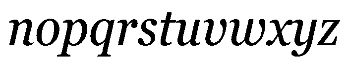 Georgia Pro Condensed Regular Italic Font LOWERCASE