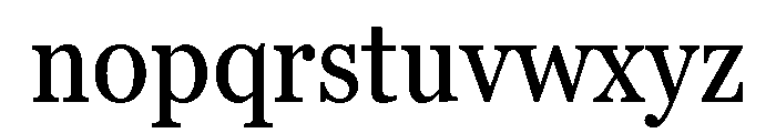Georgia Pro Condensed Regular Font LOWERCASE