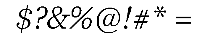 Georgia Pro Light Italic Font OTHER CHARS
