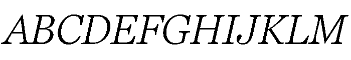 Georgia Pro Light Italic Font UPPERCASE