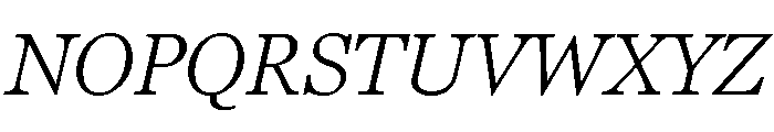 Georgia Pro Light Italic Font UPPERCASE