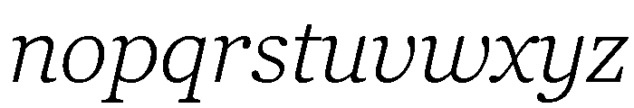 Georgia Pro Light Italic Font LOWERCASE