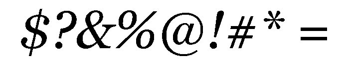 Georgia Pro Regular Italic Font OTHER CHARS