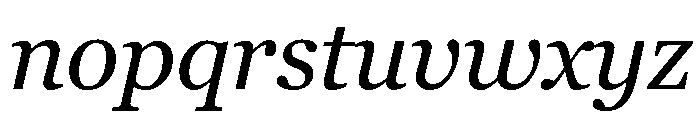 Georgia Pro Regular Italic Font LOWERCASE