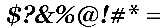 Georgia Pro Semi Bold Italic Font OTHER CHARS
