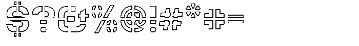 GFT Canottieri Bold Outline Font OTHER CHARS
