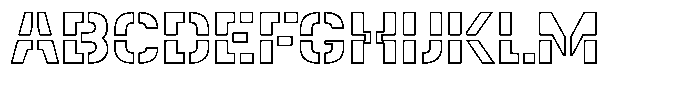 GFT Canottieri Bold Outline Font UPPERCASE