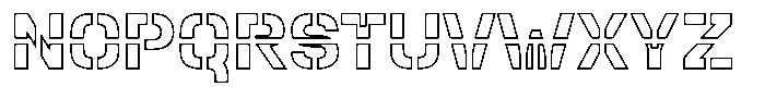 GFT Canottieri Bold Outline Font UPPERCASE