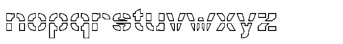 GFT Canottieri Bold Outline Font LOWERCASE