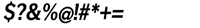 GFT Murrina Plus Bold Condensed Italic Font OTHER CHARS