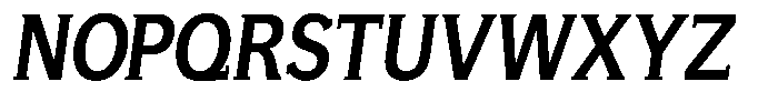GFT Murrina Plus Bold Condensed Italic Font UPPERCASE