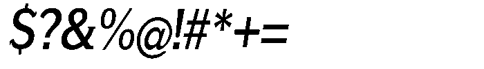 GFT Murrina Plus Condensed Italic Font OTHER CHARS