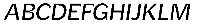 GFT Murrina Plus Light Italic Font UPPERCASE