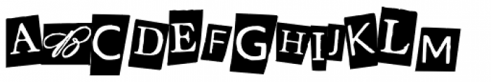 Gf Blackmail Light Negative Font UPPERCASE