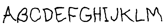 GFY Bobby's Kid Font UPPERCASE