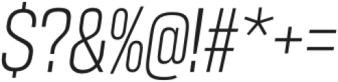 GGX89 Condensed ExtraLight Italic otf (200) Font OTHER CHARS